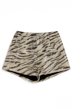 sequin high waisted shorts