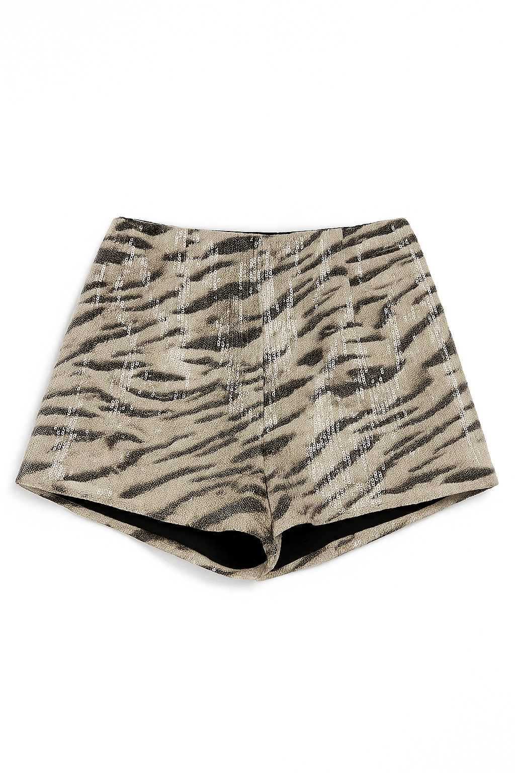 sequin high waisted shorts