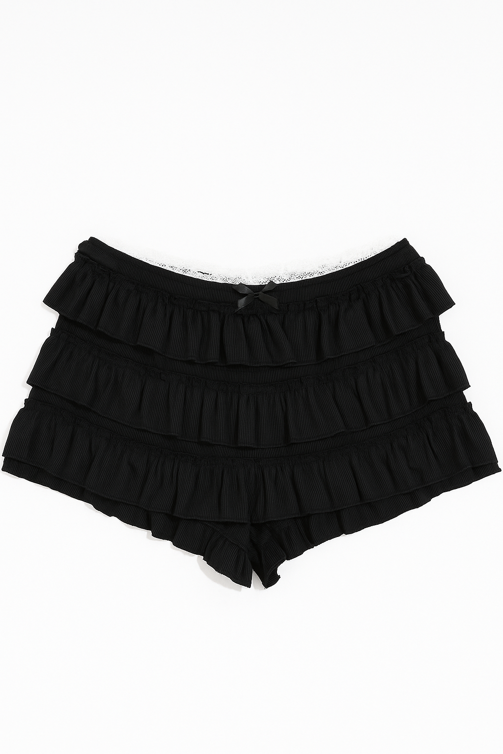 Ruffle Cotton Babydoll Shorts