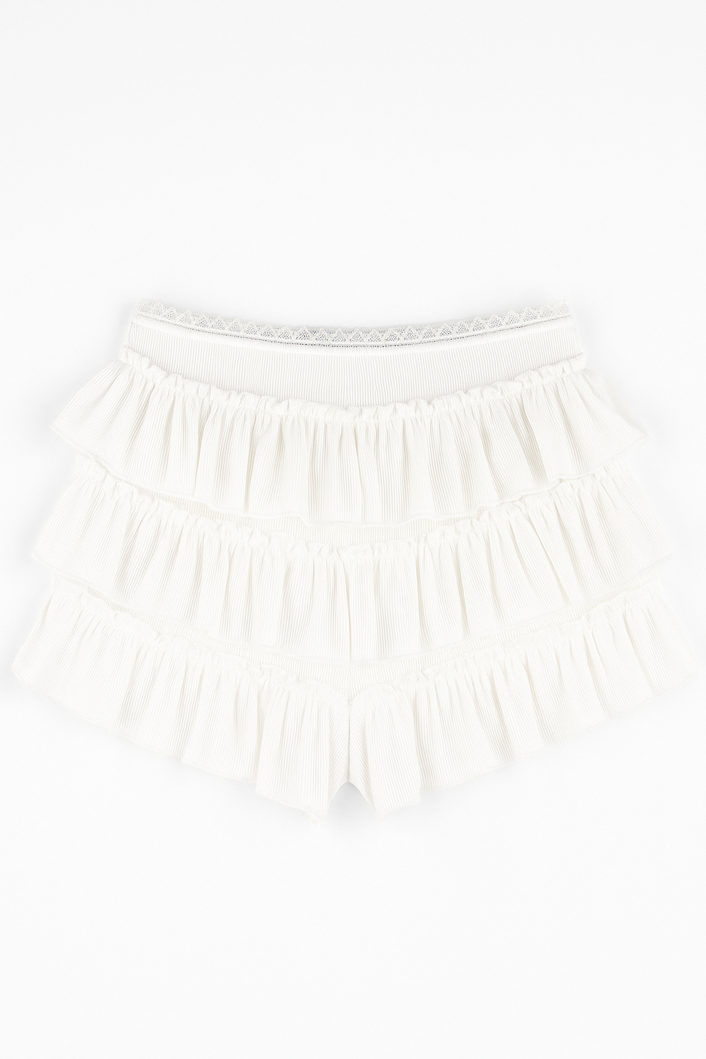 Ruffle Cotton Babydoll Shorts