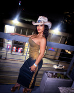 Stretch Denim Maxi Dress