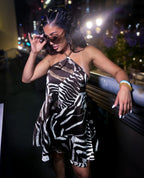 Zebra Luxe Mini Dress