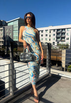 Ruched Bodycon Maxi Dress