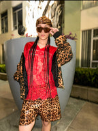 Red Lace Football Top