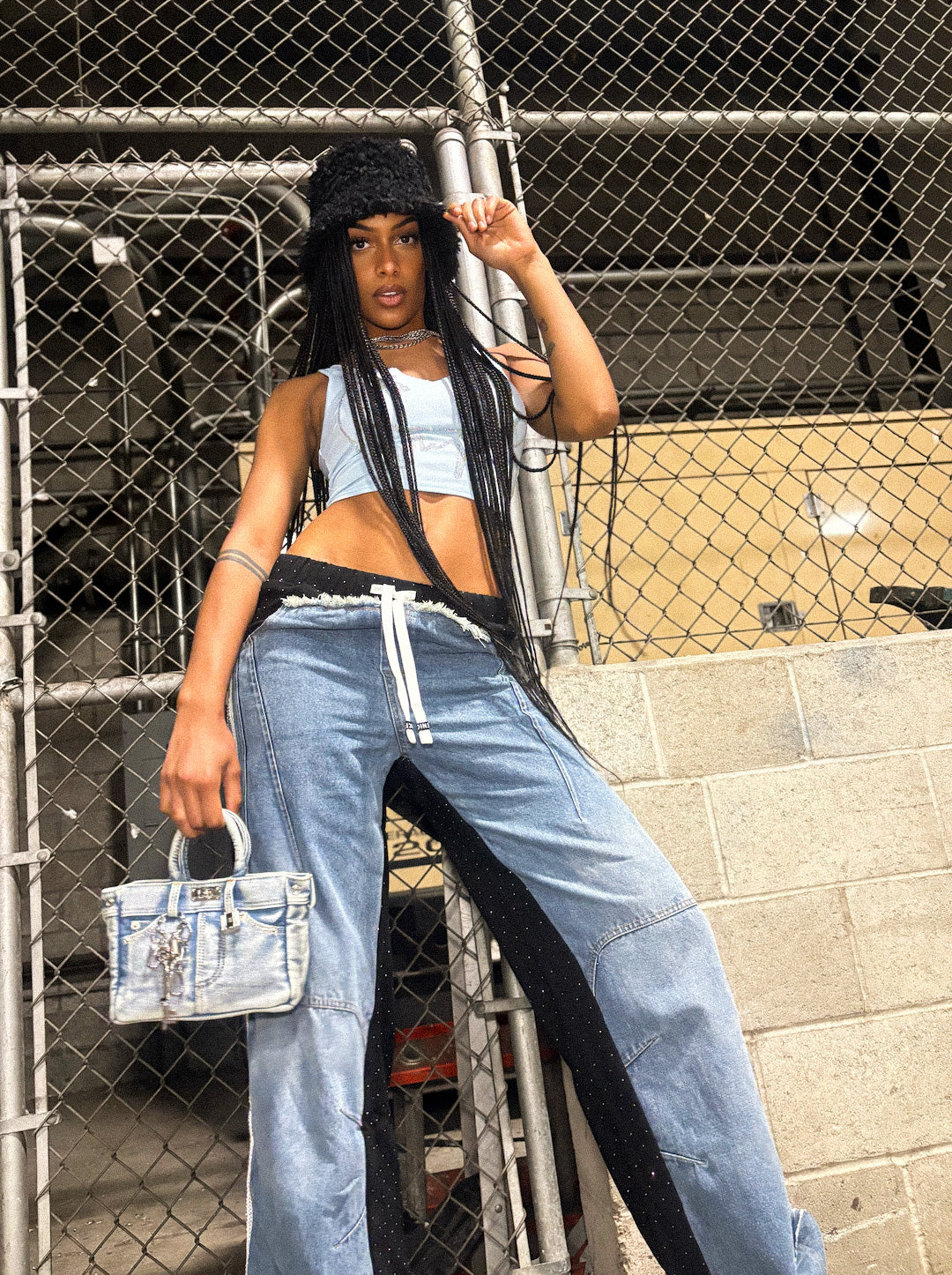 Denim Galaxy Star Sweats
