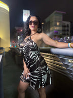 Zebra Luxe Mini Dress
