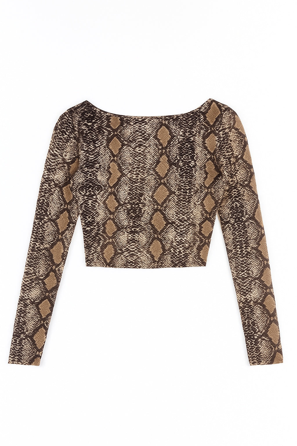 Snakeskin Print Sheer Top